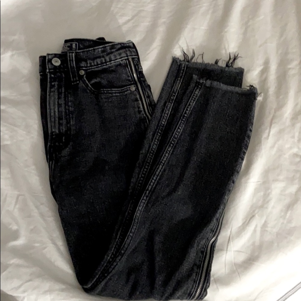 A&F High Rise Mom Jeans